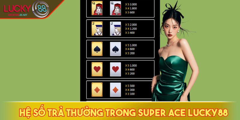 Super ACE LUCKY88 - Slot Đỉnh Cao Với Joker Wild Nhân Bội X5 4 Hệ số trả thưởng trong Super ACE LUCKY88